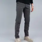 Muške somotne pantalone 100/2974 sive - Slika 6